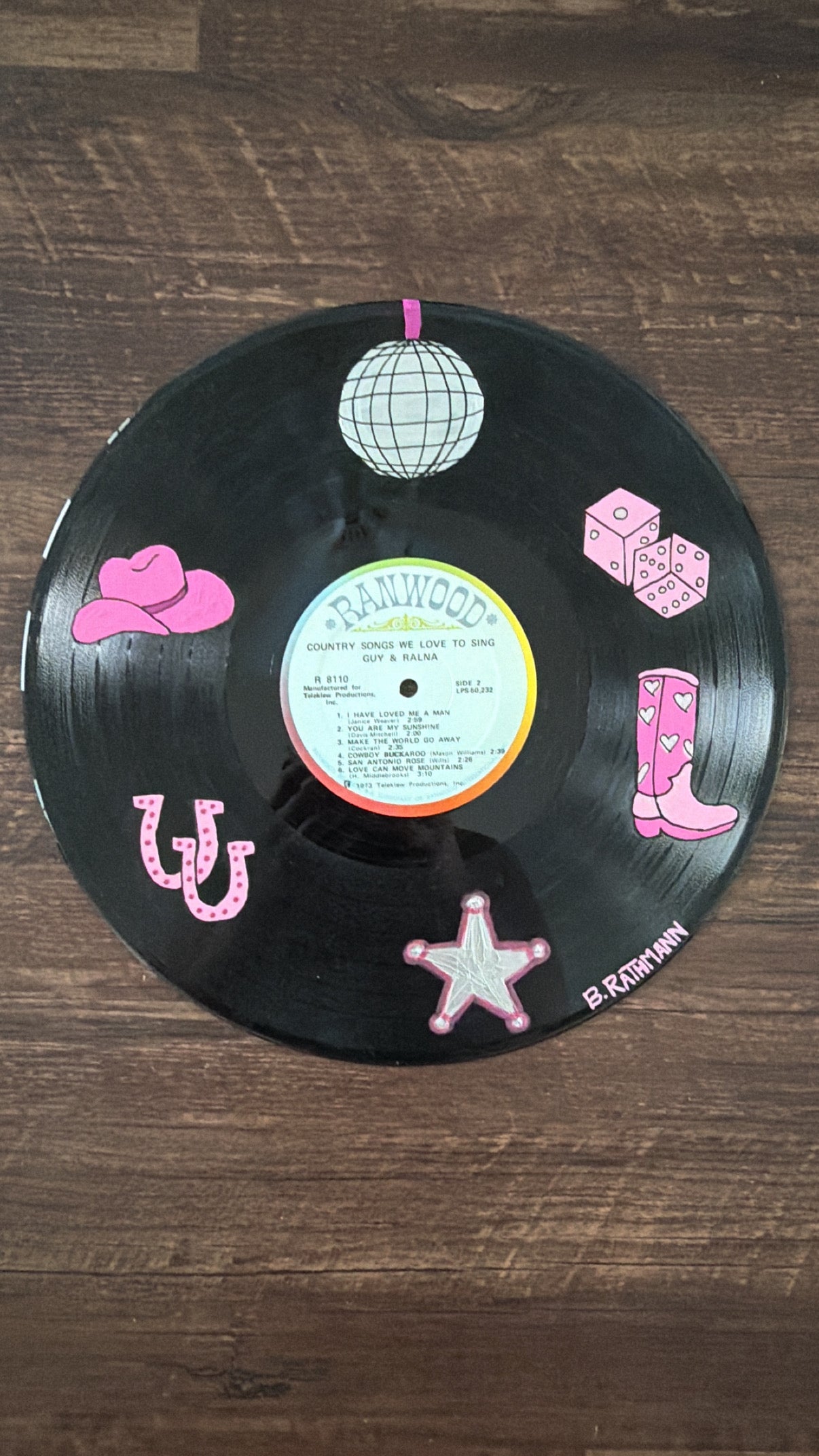 San Antonio Rose - Painted Vinyl Record
