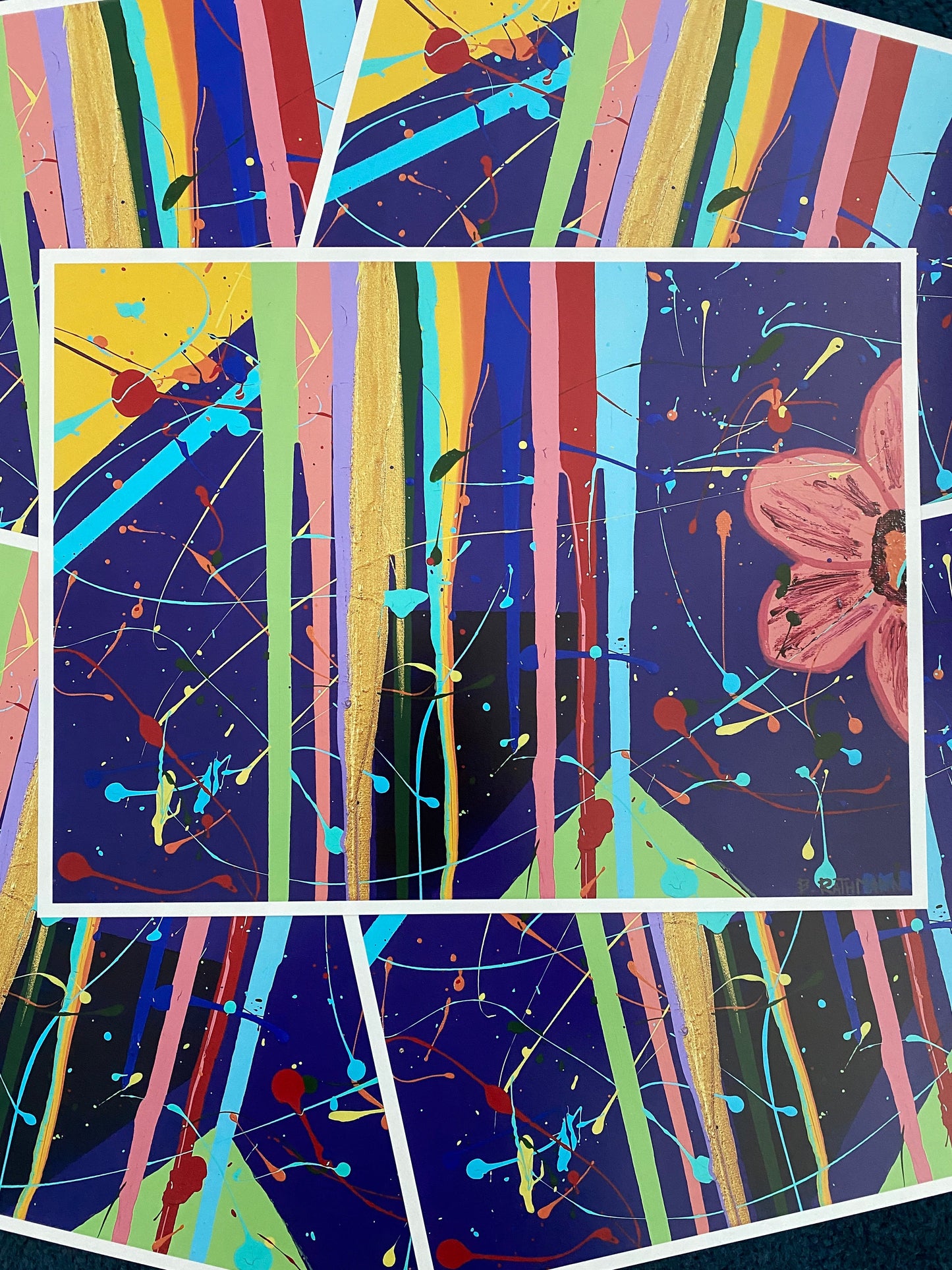 colorful abstract art print. abstract art print. gallery wall art. art prints. cool aesthetic. funky art print. vibrant art. colorful living. colorful spaces.